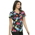 thumbnail image 3 of Tooniforms Women Scrubs Top, V-Neck, TF638, S, Cookie Mix, 3 of 7