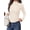 White, variant on PRETTYGARDEN Women's Fall Quarter Zip Long Sleeve Shirts Soft Stretchy Ribbed Knit, Collared Zipper Slim Fitted, Raglan Sleeves Pullover, Dressy Casual Tops, Trendy Going Out Outfits