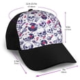 thumbnail image 2 of Yiaed music Skull record mike Print Baseball Cap Dad Hat Polo Style Plain Blank Adjustable Size, 2 of 5