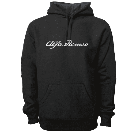 Alfa Romeo Sudadera Hoodie Caballero Talla Mediana con Logo firma en el pecho Oficial Estilo Racing Casual