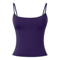 thumbnail image 6 of Women'S Tanks Camis Women'S Sexy Slim Fit Sleeveless Tank Top With Removable Padding Adjustable Strap Camisole For Layering And Casual Wear Purple XS, 6 of 6