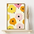 thumbnail image 2 of PixonSign Framed Canvas Print Wall Art Pink, Yellow and Orange Daisies Nature Plants Illustrations Modern Art Contemporary Relax/Calm Multicolor Ultra for Living Room, Bedroom, Office - 16"x24", 2 of 5