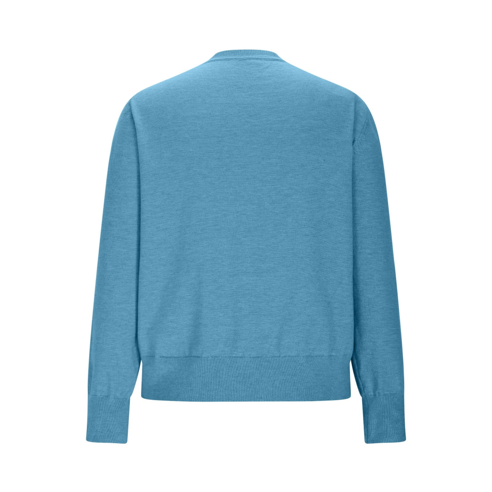 Hvot&aat Womens Solid Color Knitting Sweater Long Sleeve V Neck Classic Pullover Soft Lightweight Tops