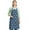 Blue & Beige, variant on Vargottam Kitchen Apron with Adjustable Strap & 2 Front Pockets- 100% Cotton Twill Apron for Cooking, BBQ, Gardening & Craft