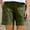 Army Green women plus size shorts with pockets a1, variant on Cagogo Women Plus Size Elastic Waist Shorts with Pockets Casual Solid Loose Travel Shorts Summer Beach Lounge Stretchy Comfy Bottoms, Army Green 2XL