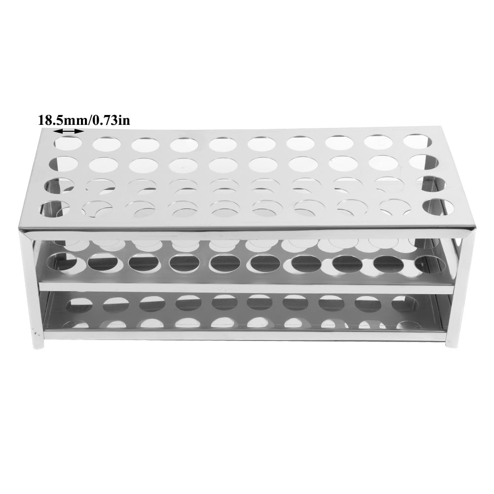 Stainless Steel Test Tube Rack, Test Tube Holder Hole 15.5mm/18.5mm