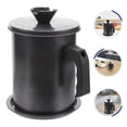 thumbnail image 2 of oil storage can 2.0L Stainless Steel Oil Strainer Pot Grease Container Oil Storage Can 1.7L, 2 of 7