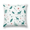 16 "x16 " Pillow Cushion Case Cute Christmas Deer & Christmas Holly