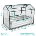thumbnail image 4 of Sunnydaze Steel Raised Garden Bed with PVC Greenhouse Cover - Clear - 4' x 2', 4 of 7