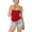 Red, variant on Women's Collision Bow Vest Slip Solid Color Tank Slim Top S-XL