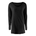 thumbnail image 4 of UJNDER Oversized Sweater for Women Cowl Neck Long Sleeve Button Loose Pullover Knit Tops Black M, 4 of 5
