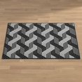 thumbnail image 2 of Mohdy Non-Slip Fleece Area Rug Black Grey,Anti-Slip Dustproof Stain-Resistant Floor Protection,Fleece Fabric Non-Slip Rubber Backing Soft Material,Living Room Bedroom Entryway Hallway, 2 of 4