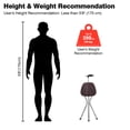 thumbnail image 3 of Yescom Portable Folding Walking Stick Seat Travel Cane Adjustable Height Tripod Hiking Chair Aluminium Yescom Modern, 3 of 9