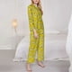 thumbnail image 3 of Balery Banana A Conjunto de Pijama con Estampado para Mujer, Conjunto de Dos Piezas con Manga Larga, Ropa de Dormir Suave con Bolsillos, Pijamas Cómodos-Medium, 3 of 7