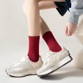 thumbnail image 4 of Womens Cotton Socks, Cute Crew Socks Thin Cotton Socks Women Above Ankle Bootie Socks 3 Pairs, 4 of 6