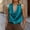 Blue, variant on Women's Cowl Neck Halter Sleeveless Tops Satin Going Out Tank Tops (Green XL)