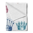 thumbnail image 2 of Queen Soft Flannel Fleece Blanket, Old Antique Crown Set in Baroque Style Colorful Rococo Retro Victorian Floral Details, Cozy Plush for Indoor and Outdoor Use, 50" x 70", Multicolor, by Ambesonne, 2 of 5