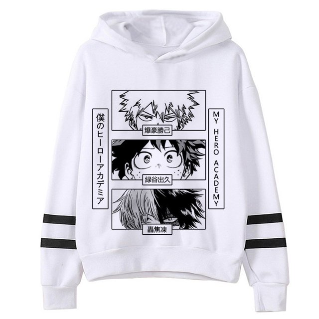 My Hero Academia Todoroki Sudaderas Con Capucha Hombre vintage grunge Corea hip hop Hombres Ropa Ulzzang
