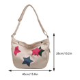thumbnail image 3 of Bolso de hombro de lona para mujer, bolso de mensajero Retro con correa ajustable, bolso de viaje informal, 3 of 8