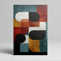 1pc Modern Geometric Abstract Canvas Wall Art with Bold Colors and Shapes, framed Decor room hanging Wall Picture Decor for Home Gifts, living room, bathroom, bedroom, kitchen wall art decor canvas