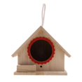thumbnail image 3 of facefd Wooden Bird House Birdhouse Hanging Nest Nesting Box with Rope 19x 16x 14cm, 3 of 7