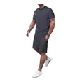 thumbnail image 2 of Hombres Playera Y Pantalones Cortos Con Estampado De Rayas, 2 of 8