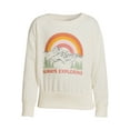 thumbnail image 5 of Wonder Nation Girls Graphic Sweatshirt with Long Sleeves, Sizes 4-18 & Plus, 5 of 5