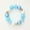 Blue, variant on Bright Color Print Flower Wood Beads Stretchy Bracelet Summer Jewelry Girls Gift