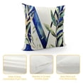 thumbnail image 4 of Acheng Spring Throw Pillow Covers Cushion Cases  Spring Throw Pillow Covers Monogram Letter Pillow Covers Plant Blue Accent for Sofa Couch Décor White, 4 of 5