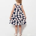 thumbnail image 4 of hengsof Girls Sleeveless Dress 3-14 Years Fashionable Sweet Floral Print A-Line Pocket Shift Sundress for Kids Spring Summer Casual Outfit, 4 of 7