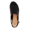 thumbnail image 2 of GIANI BERNINI Womens Black 1" Platform Logo Adjustable Strap Comfort Celinaa Round Toe Block Heel Buckle Slingback Sandal 9 M, 2 of 3