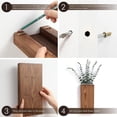 thumbnail image 4 of Wood Wall Planter Set of 2, Wood Wall Pocket for Greenery and Dried Flowers, Indoor Wood Hanging Vase Modern Farmhouse Wall Decor for Living Room Bedroom Office Eucalyptus Stems Decorations, 4 of 7