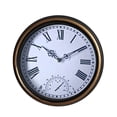 thumbnail image 7 of 12In Retro Waterproof Wall Clock With Thermometer Battery Operated Silent Clock, 7 of 7