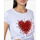 thumbnail image 1 of Fashion Heart Graphic Sports Short Sleeve T-shirts, Print Casual Sports Slim Tops For Running, Women's Summer Tops Tee For Adult, Men, Women, Teen, Teenager, Adolescent, Youth, 1 of 7
