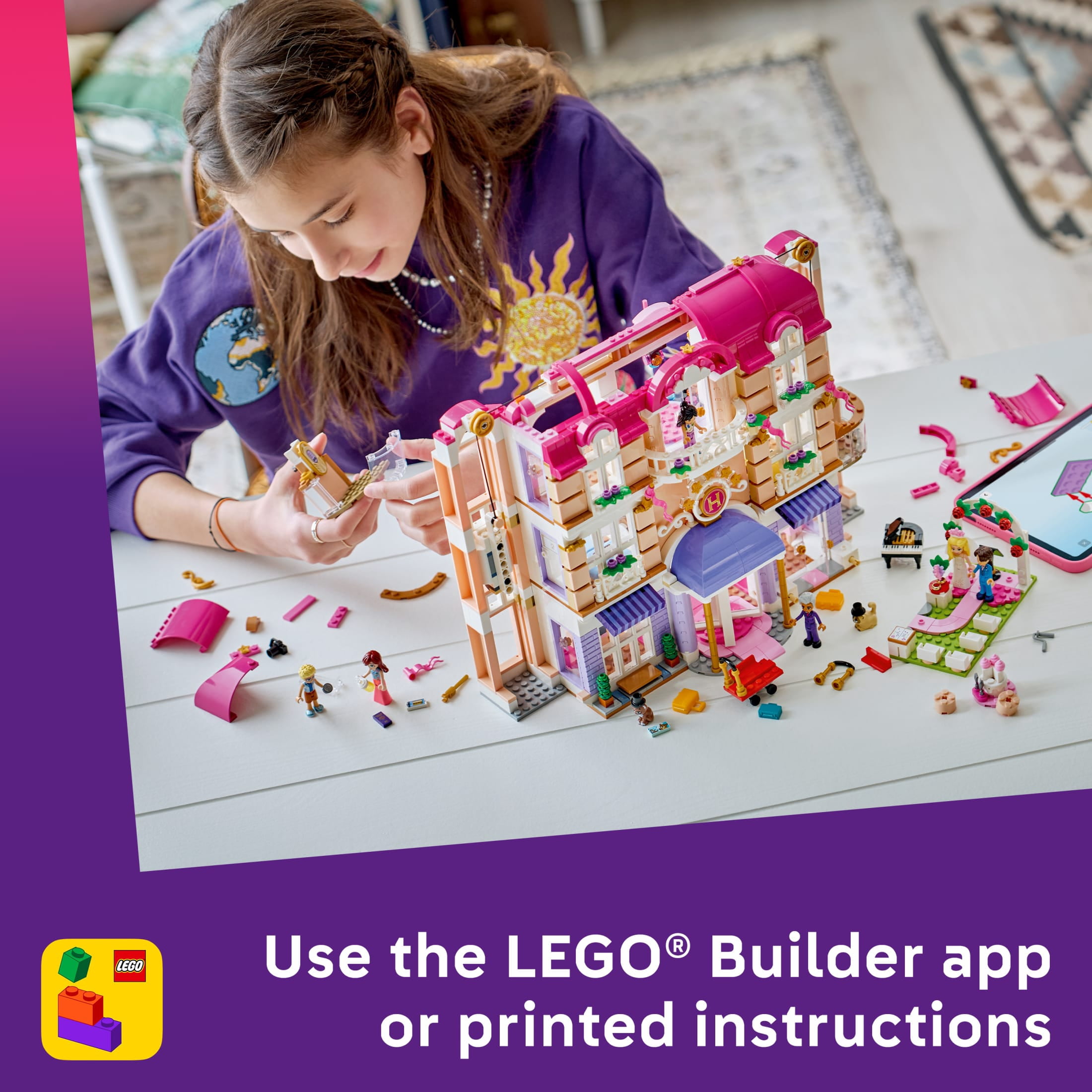 LEGO Friends Heartlake City Grand Hotel - Building Toy for Girls & Boys, Ages 9+ - Dollhouse Playset - Includes 6 Minidolls - Gift for Birthdays - 42704
