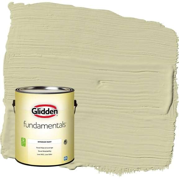 Glidden Fundamentals Canary Grass / Green Semi-Gloss Interior Paint, 1 Gallon