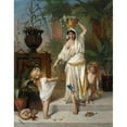 thumbnail image 2 of Pierre Olivier Joseph Coomans 20x24 Black Ornate Framed Double Matted Museum Art Print Titled: Return from the Grape Harvest (1874), 2 of 5