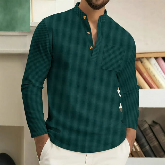 Chemise Décontractée à Manches Longues pour Hommes avec Capuche Doublée en Polaire Surdimensionnée pour l'Automne et l'Hiver