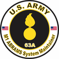 thumbnail image 1 of 3.8 Inch U.S. Army MOS 63A M1-ABRAMS System Maintainer, 1 of 1