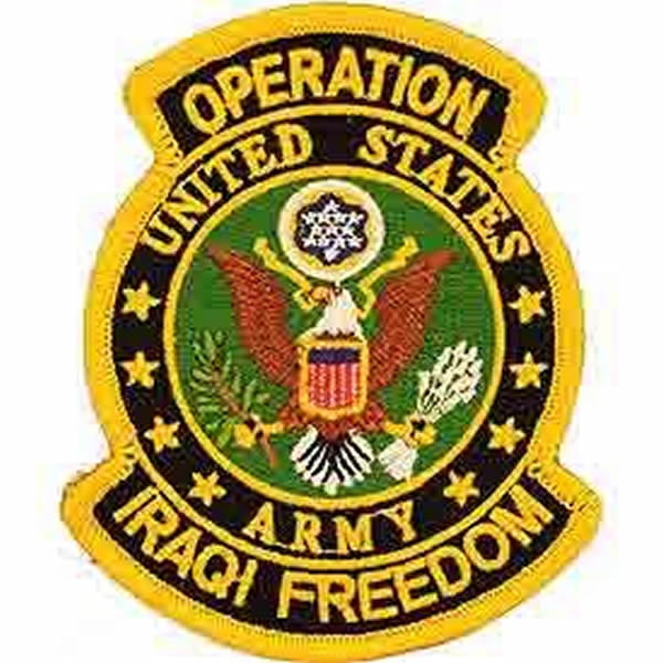 LARGE 5 INCH Operation Iraqi Freedom PATCH 