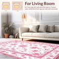 thumbnail image 2 of Flatwoven High Traffic Area Rug, Graceful Bird Motif with Delicate Blooms, Non Slip, Stain Resistant, Washable Area Rugs for Living Room, Bedroom(White, 4X6), 2 of 8