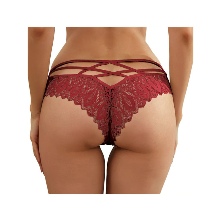 Women's Sexy Panties Lace Thong French Panties Ladies Low-rise Underwear  Knicker