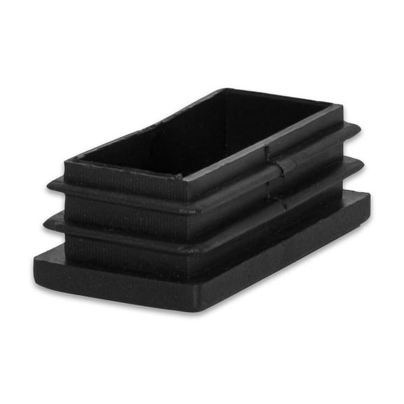 Flyshop Black Plastic Plug Tube Insert Furniture Glides Rectangle Tubing End Cap, 30 x 60 mm, 1-3/16" x 2-3/8", 16 PCS