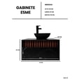 thumbnail image 5 of Gabinete de Baño Minimalista con Lavamanos Integrado, Mueble para Baño, Diseño Moderno con Puerta y Lambrín., 5 of 5