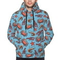 thumbnail image 4 of Hoodies for Men - Starfish Shrimp Crabs Long Sleeve Comfrt Men'S Fashion Hoodies & Sweatshirts, Sweatshirts for Men Hoodies Pullover Clothing Clothes with Pouch, 4 of 7