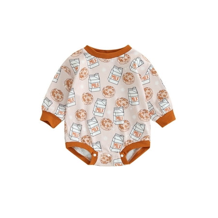 

jaweiwi Baby Toddler Girls Christmas Sweatshirt Romper 3M 6M 12M 18M 24M Santa Print Long Sleeve Jumpsuits for Newborn Infant Toddler Cute Clothes