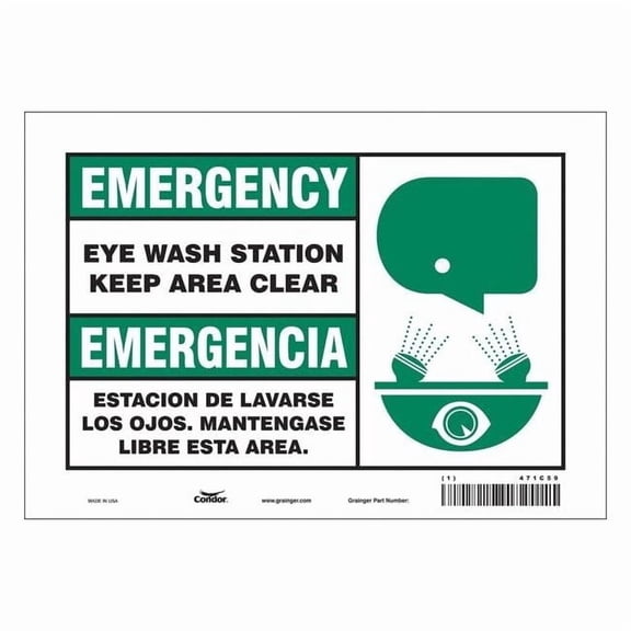 Condor Safety Sign,7 in x 10 in,Vinyl 471C59