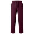thumbnail image 5 of newwalpole Boys Baggy Sweatpants,Wide Leg Straight Open Bottom Pants Elastic Waist Athletic Joggers with Pockets Sweat Pant Wine for Size 11-12 Years, 5 of 5