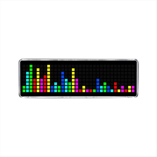 LED Music Spectrum Sound Display Electronic Clock RGB Light Colorful Spectrum Pickup Atmosphere Lamp Level Indicator,1 x LED Music Spectrum Kit