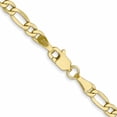 thumbnail image 3 of 10K Yellow Gold 3.5mm Semi-Solid Figaro Chain (26 X 3.5) Made In South Africa 10bc93-26, 3 of 5